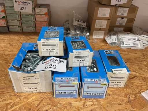 6 boîtes de boulons la-lag