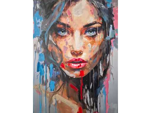 Acryl op paneel Maria Strabel