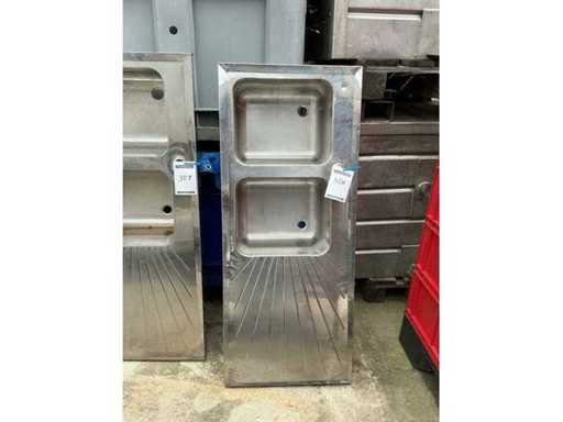 INOX Doppelwaschbecken