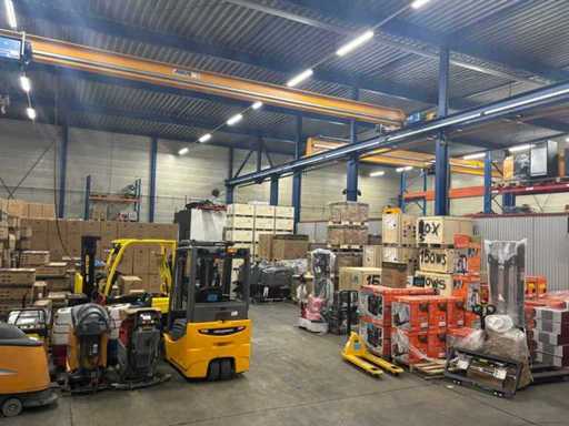 Warehouse stock of forklifts and equipment