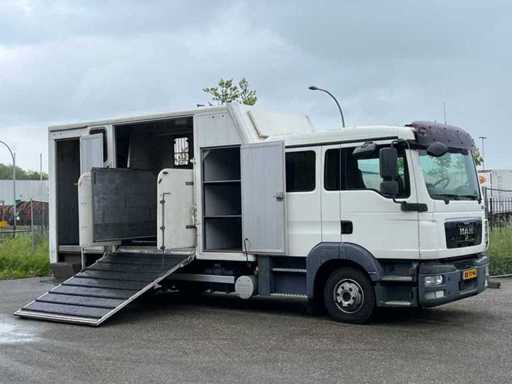 2010 MAN TGL Camion cheval, cabine 6 personnes 