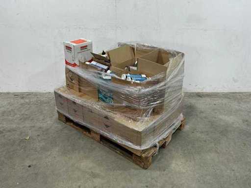 Vloer montage middelen o.a. lijm en tape