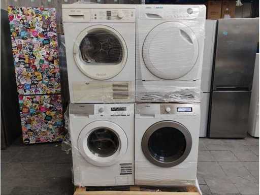Molte lavatrici e asciugatrici, 4 pezzi, Bosch/Zanussi/AEG, resi