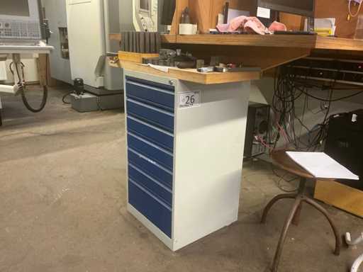 Workshop cabinet with contents