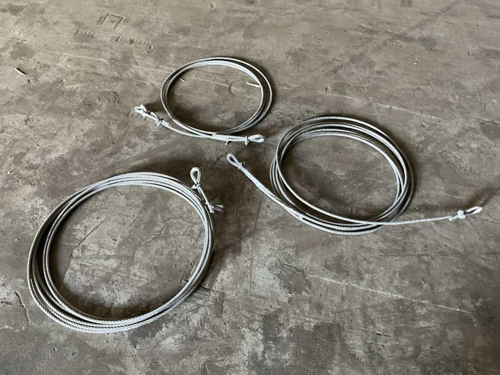 Cablu de oțel 12mm cu lungimi ascuțite ale ciorapului: 12, 10, 5 mtr (3x)