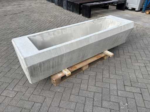 Flower box concrete - Grey - 200 x 43.5 x 45 cm