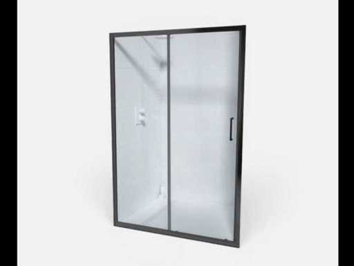 Ușă glisantă 100x190cm negru mat anti-lime