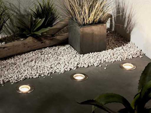 Spot de sol GU10 raccord rond (12x)