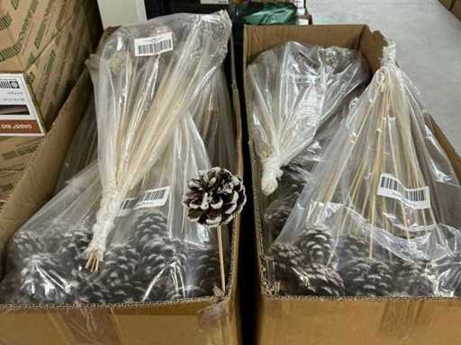 Picks de grup Cone de pin Ø5-6cm+50cm cu vârf alb (1000x)