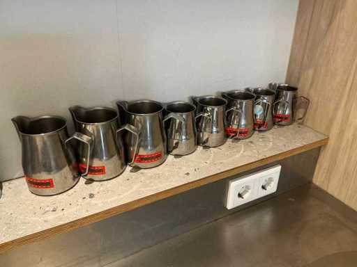 Stainless steel Melkannetje (8x)
