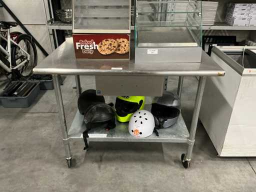 Mobilny stó? roboczy ze stali nierdzewnej