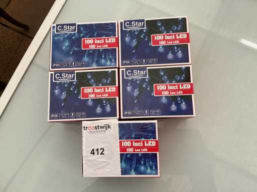 C.Star. Schutzart IP20. Innen- / Außenbereich, Weihnachts-LED-Beleuchtung. (5-fach)