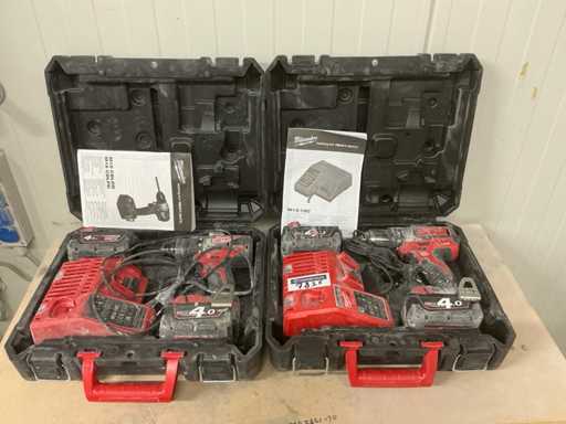 Trapano Milwaukee M18 BLDD (2x)