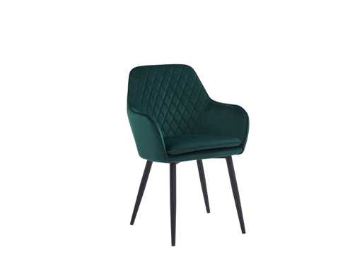 Colenis – Laura Esssessel – Set aus 4 – Grün – Samt – Design – Industriell – Mit Armlehne