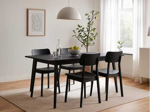 Table de salle à manger extensibl : 160cm + 40 cm