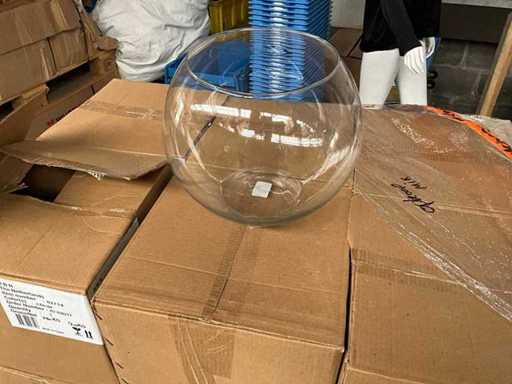 Vetro vaso vivente +/- Ø30 x 23 cm di altezza (24x)