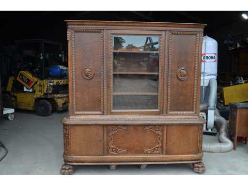 Vintage ladekast/vitrinekast