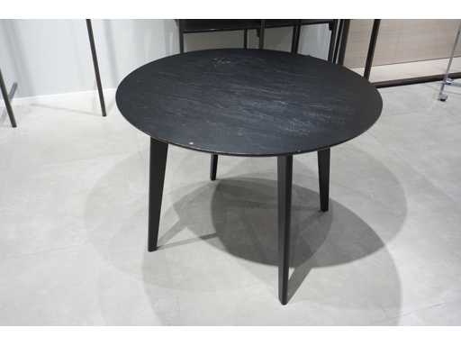 Round wooden table