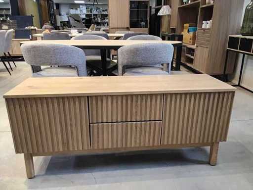 TV cabinet solid oak