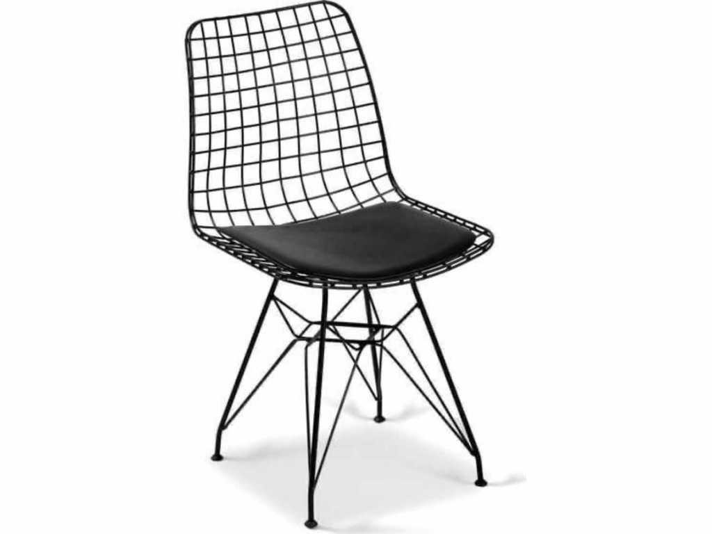 Stuhl aus Metall - Schwarz