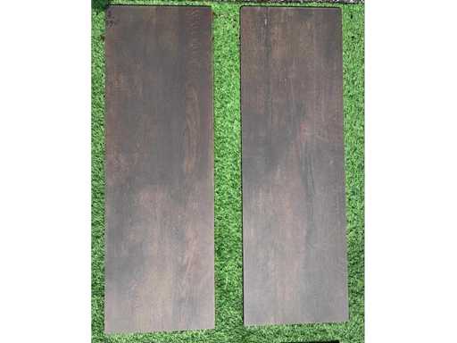 79m² Carrelage extérieur, Wood Nero 40x120 x20mm, effet bois, Neuf emballé
