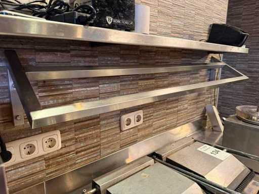 Étagère murale en acier inoxydable (2x)