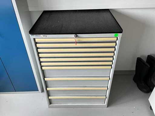 LISTA - Telescopic drawer cabinet with contents
