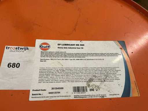 Gulf,EP Lubrificante HD 460 Olio/capacità 200 litri