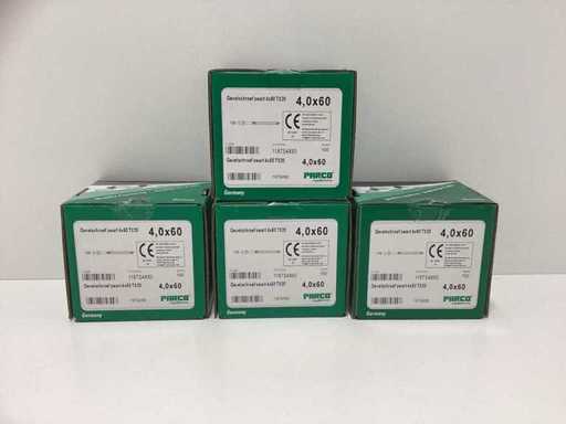Parco Fassadenschrauben Schwarz (4,0 x 60 mm) – Set aus 4 Schachteln mit 400 Stück.