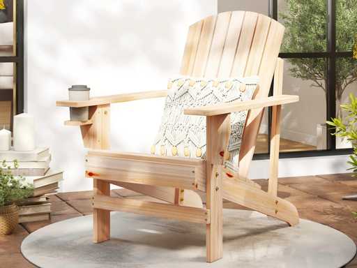 Fauteuil de jardin Adirondack grand confort - porte-gobelet