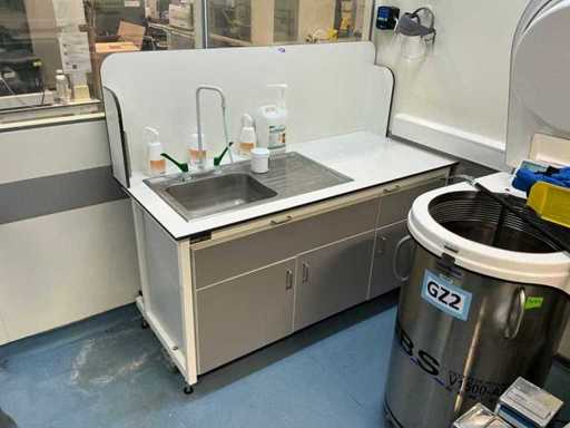 Marson Mobile Arbeitsplatte mit Waschbeckenschrank
