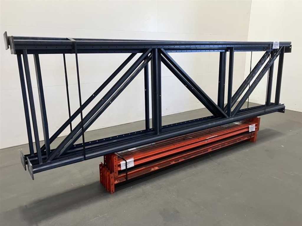 Palletstelling Lengte 7520 mm Hoogte  3800 mm Diepte 1050 mm 2 niveaus Occasie