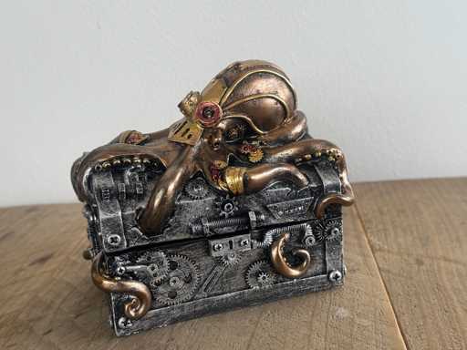 Juwelenkistje Octopus Steampunk H12cm