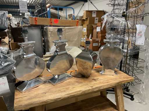 Lampada da tavolo argentata (4x)