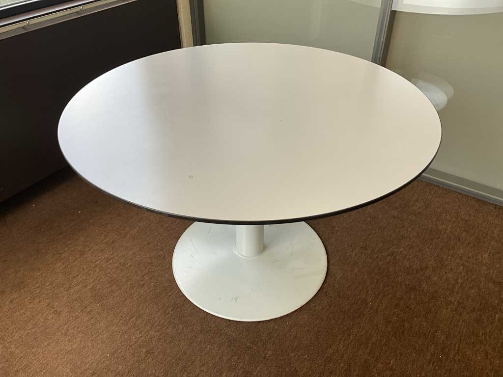 Table ronde - piètement blanc 120x73