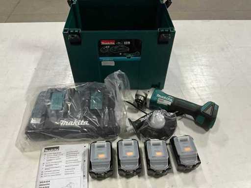 Makita MKP4PF1843 Haakse slijpmachine met lader en 4 accu’s