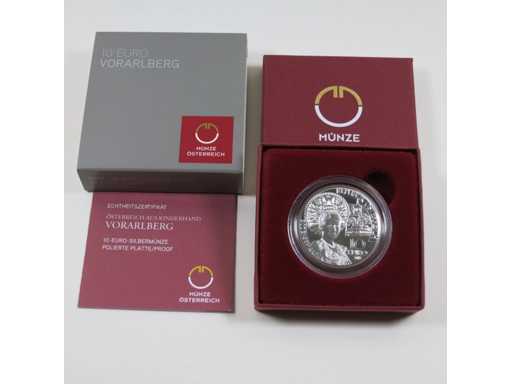 Austria 10 Euro 2013 Zilver Proof Vorarlberg