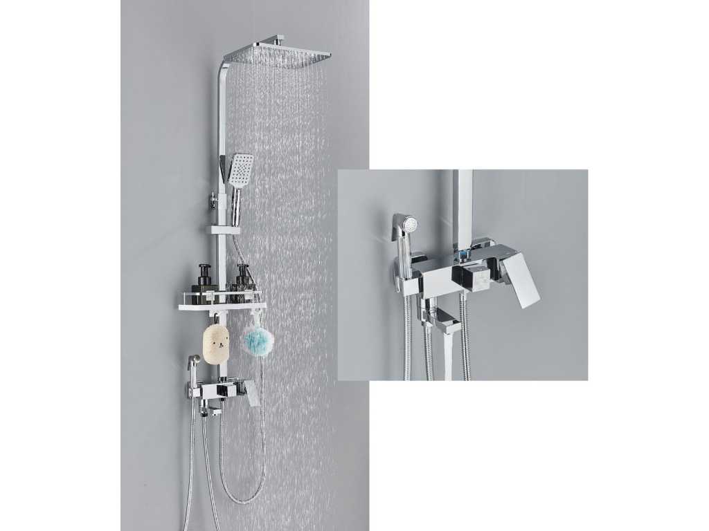 Complete Shower System with Rain Shower Chrome
