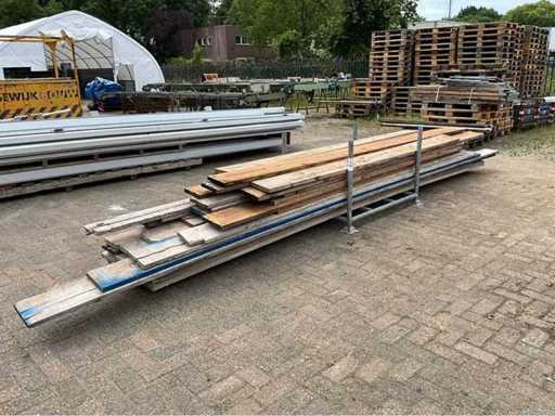 Various scaffolding wood