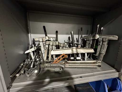 Metal cabinet with KUKKO pullers, bearing mounting and keyway sets