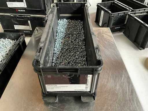 Würth 6,25 kg Scheibenschraubenzylinderkopf 3,9 x 6,5 Zoll stapelbarer Behälter
