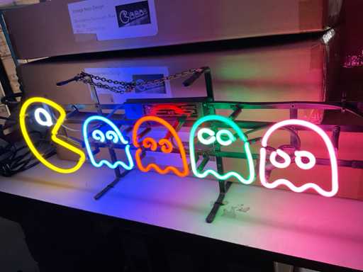 Packman glas Neon decoratie