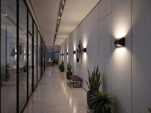 Progettazione lampada da parete LED 7,5W sabbia nera bianco caldo (32x)