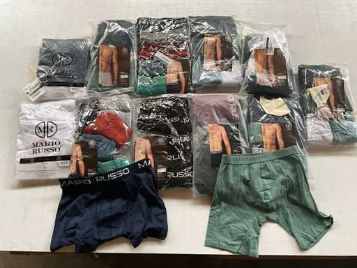 Mix kavel Mario Russo boxershorts en basic T-Shirts