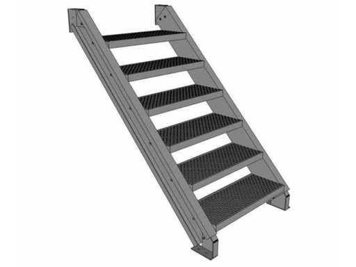 Galvanized fixed staircase