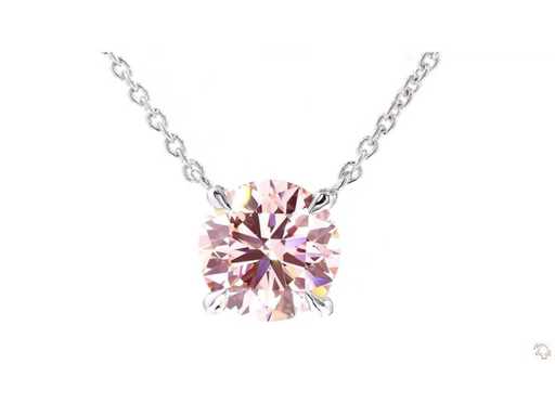 18 Karaat witgouden ketting met 3,00 crt. diamant