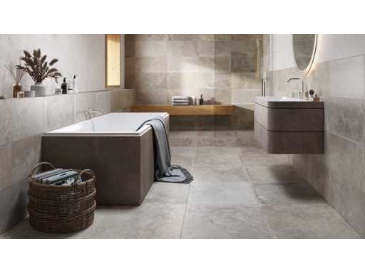 Rondine Provence Hellgraue Matte Bodenfliesen 100x100 cm 56 m²