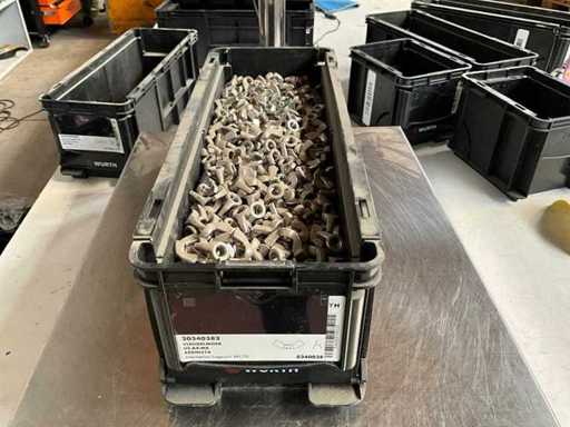 Würth 15,29 kg Flügelmutter M8 im stapelbaren Behälter