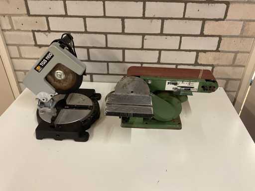Szlifierka taśmowa i piła ukośna