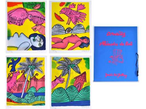 Guillaume Corneille - Mémoire de Bali - Portfolio avec quatre lithographies